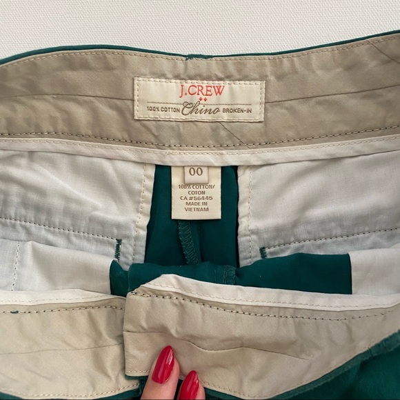J Crew Dark Green Chino Shorts - Picture 3 of 5